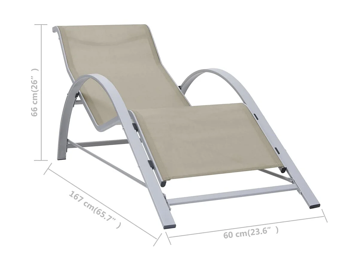 Poltrone lounge 2 pz con tavolo Alluminio Crema