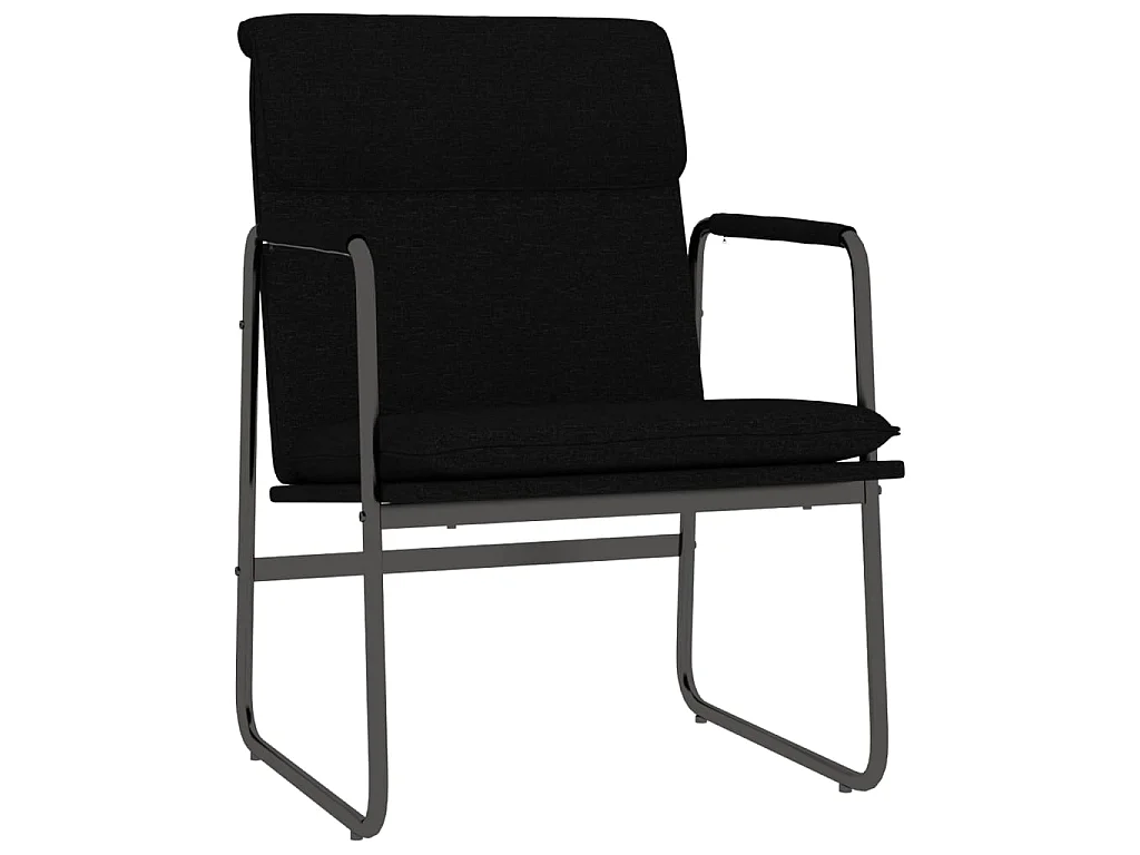 Poltrona lounge Nera 55x64x80 cm Tessuto