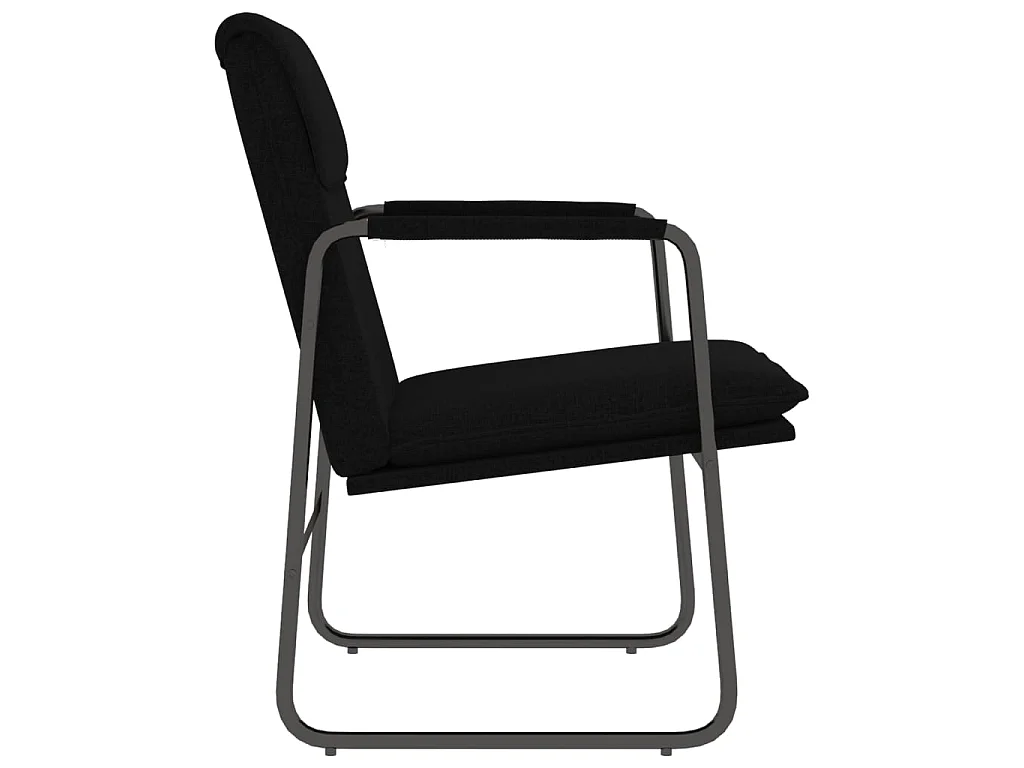 Poltrona lounge Nera 55x64x80 cm Tessuto