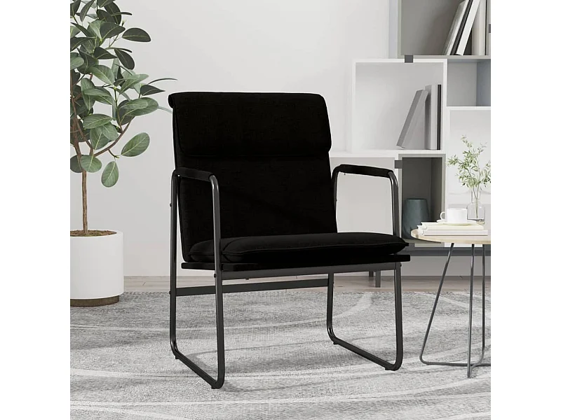 Poltrona lounge Nera 55x64x80 cm Tessuto