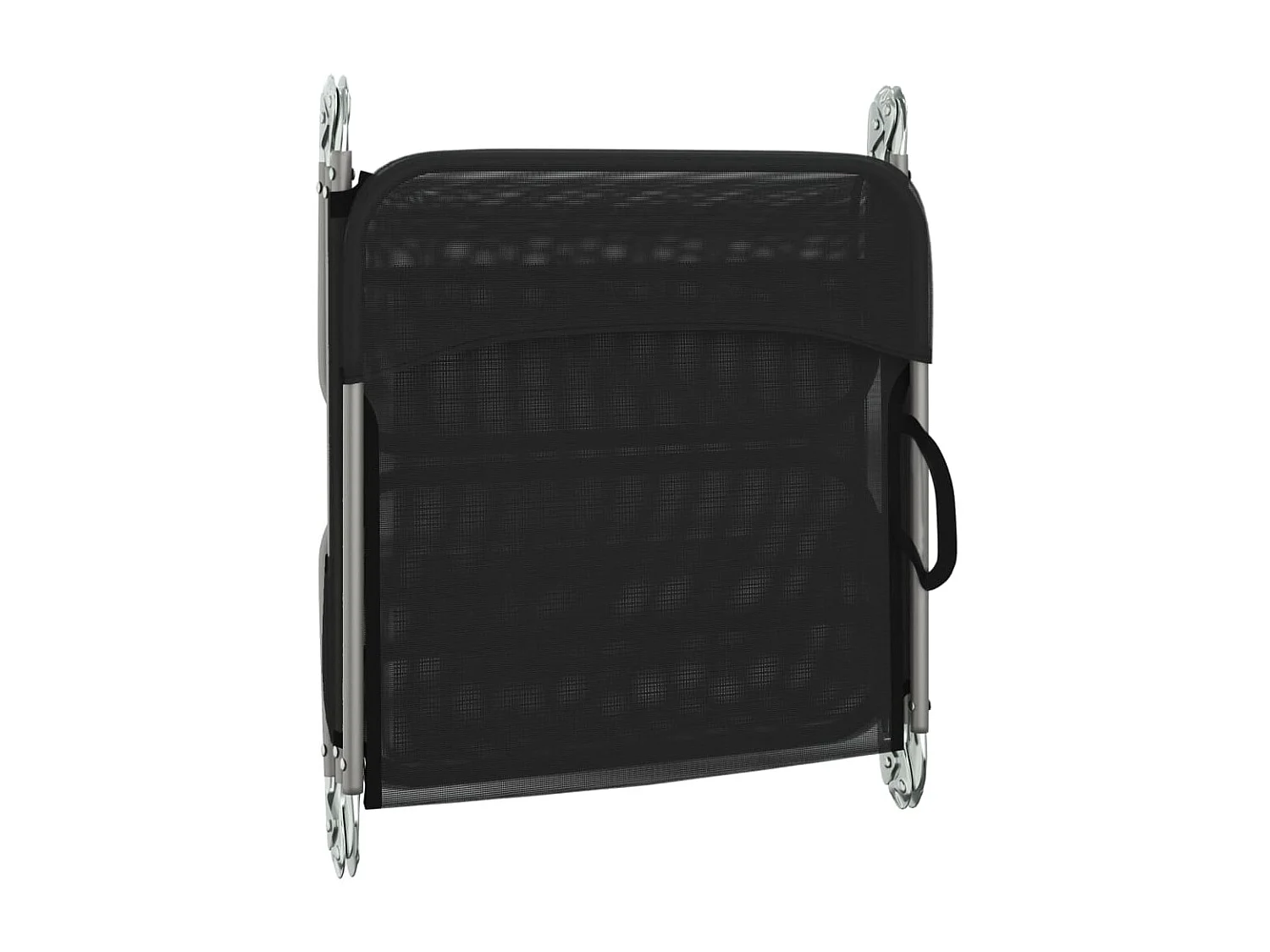 Chaises longues pliables 2 pcs noir textilène et acier