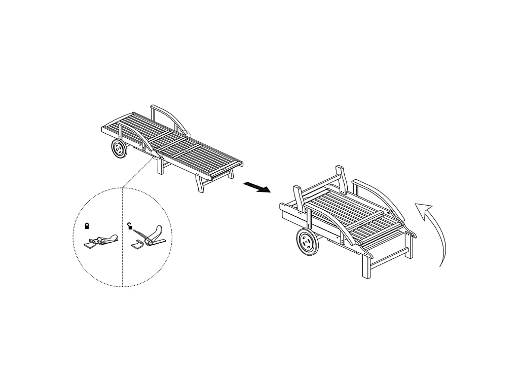 Sillón de madera maciza de acacia