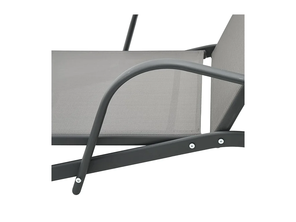 Chaise longue Acier et textilène