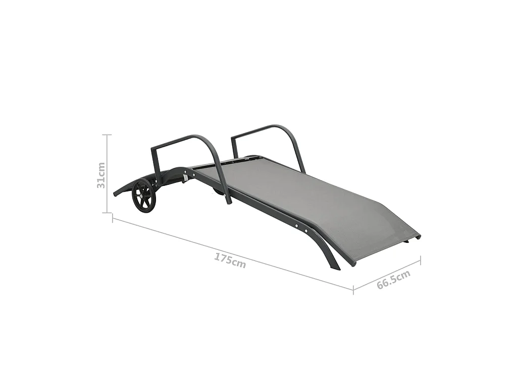 Chaise longue Acier et textilène