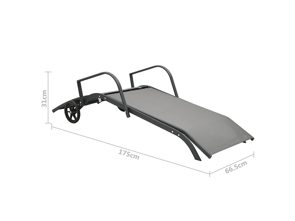 Chaise longue Acier et textilène