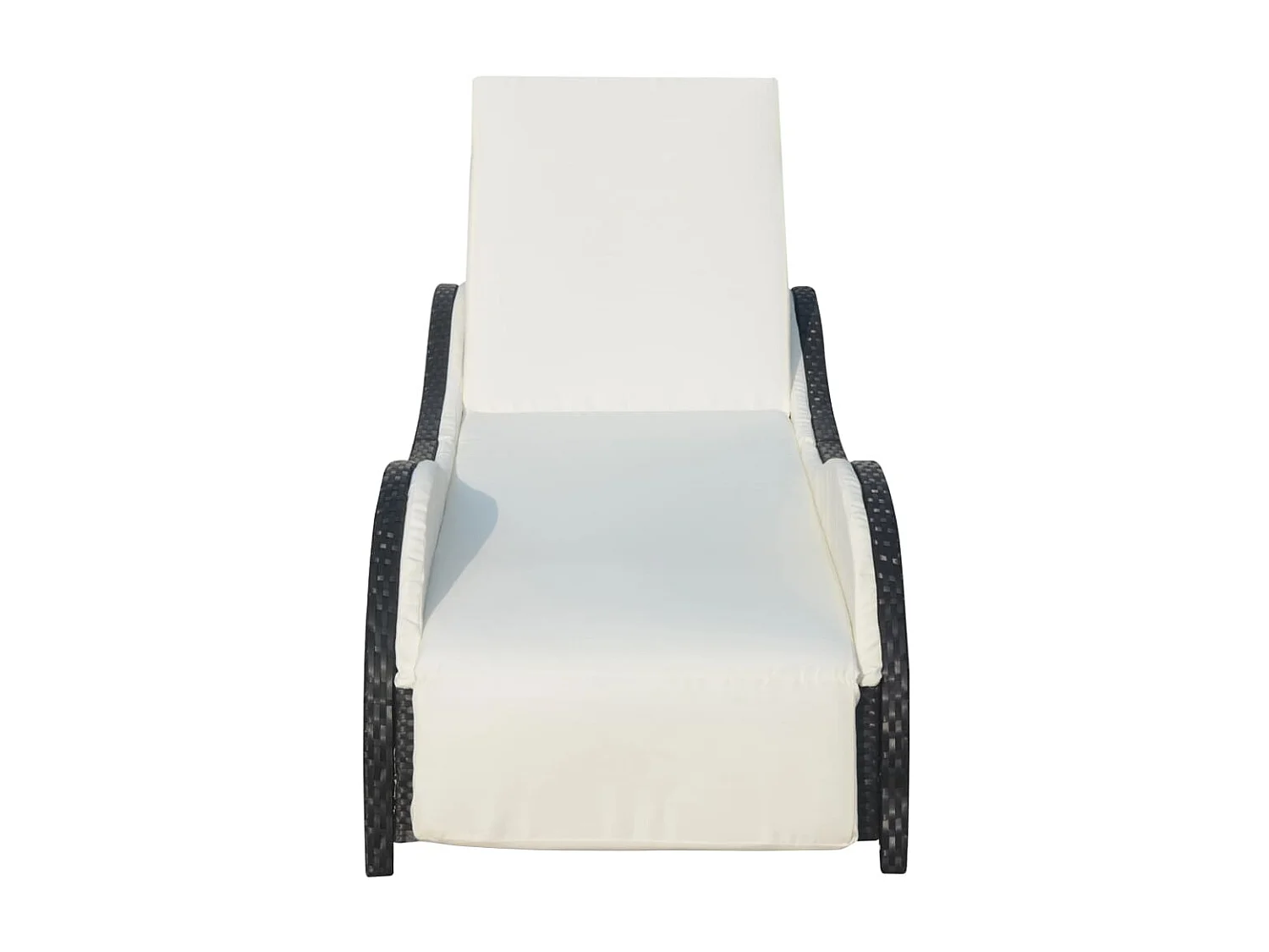 Poltrona lounge con cuscino Resina intrecciata Marrone