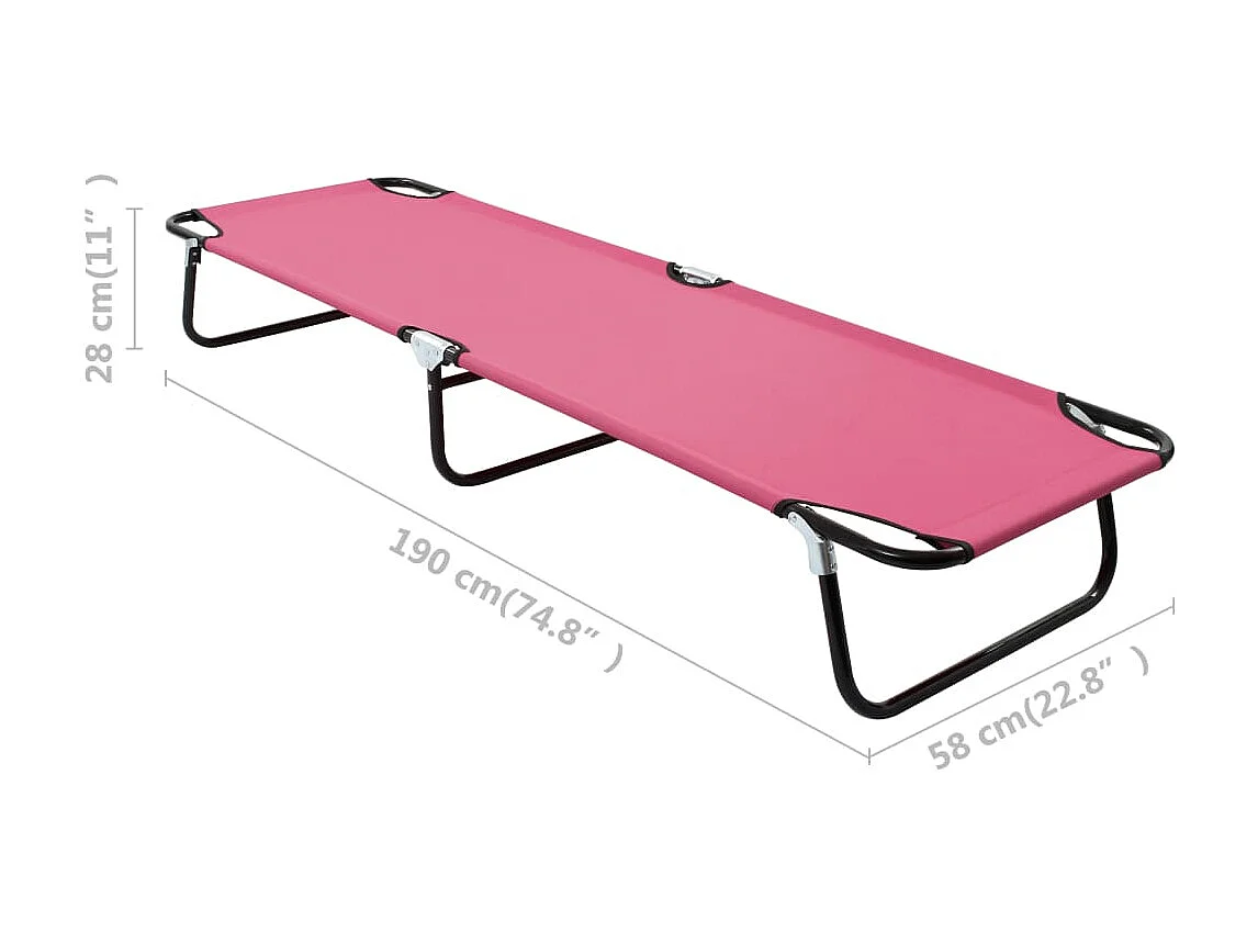 Poltrona lounge pieghevole Steel Pink