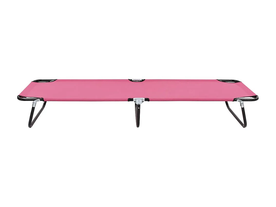 Chaise longue pliable Acier Rose