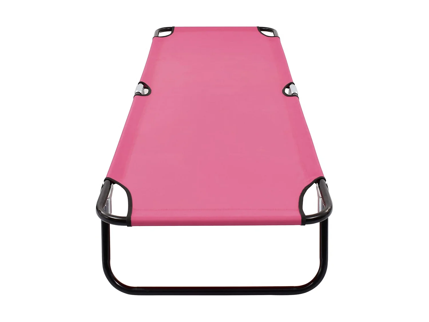 Chaise longue pliable Acier Rose