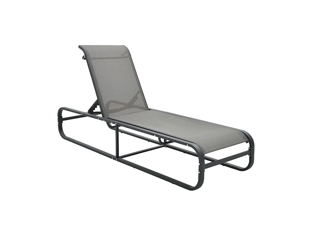 Chaise longue Aluminium et textilène