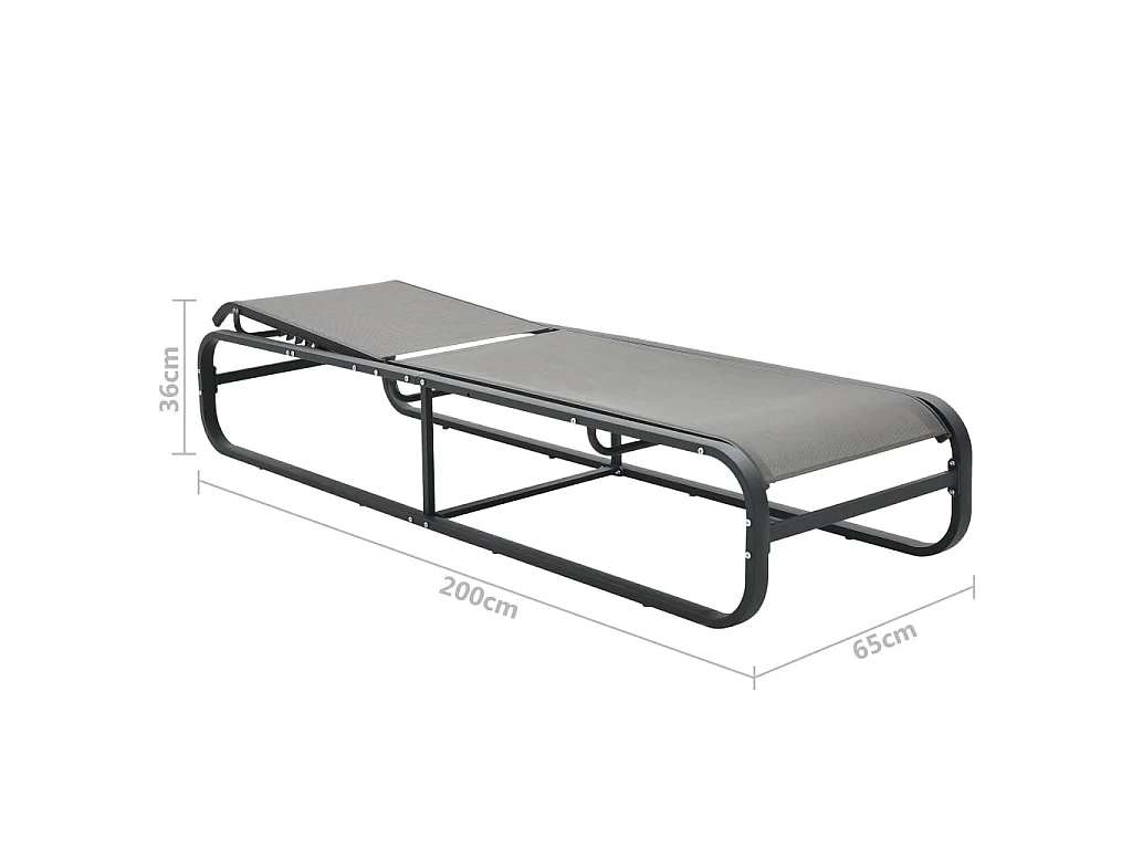 Chaise longue Aluminium et textilène