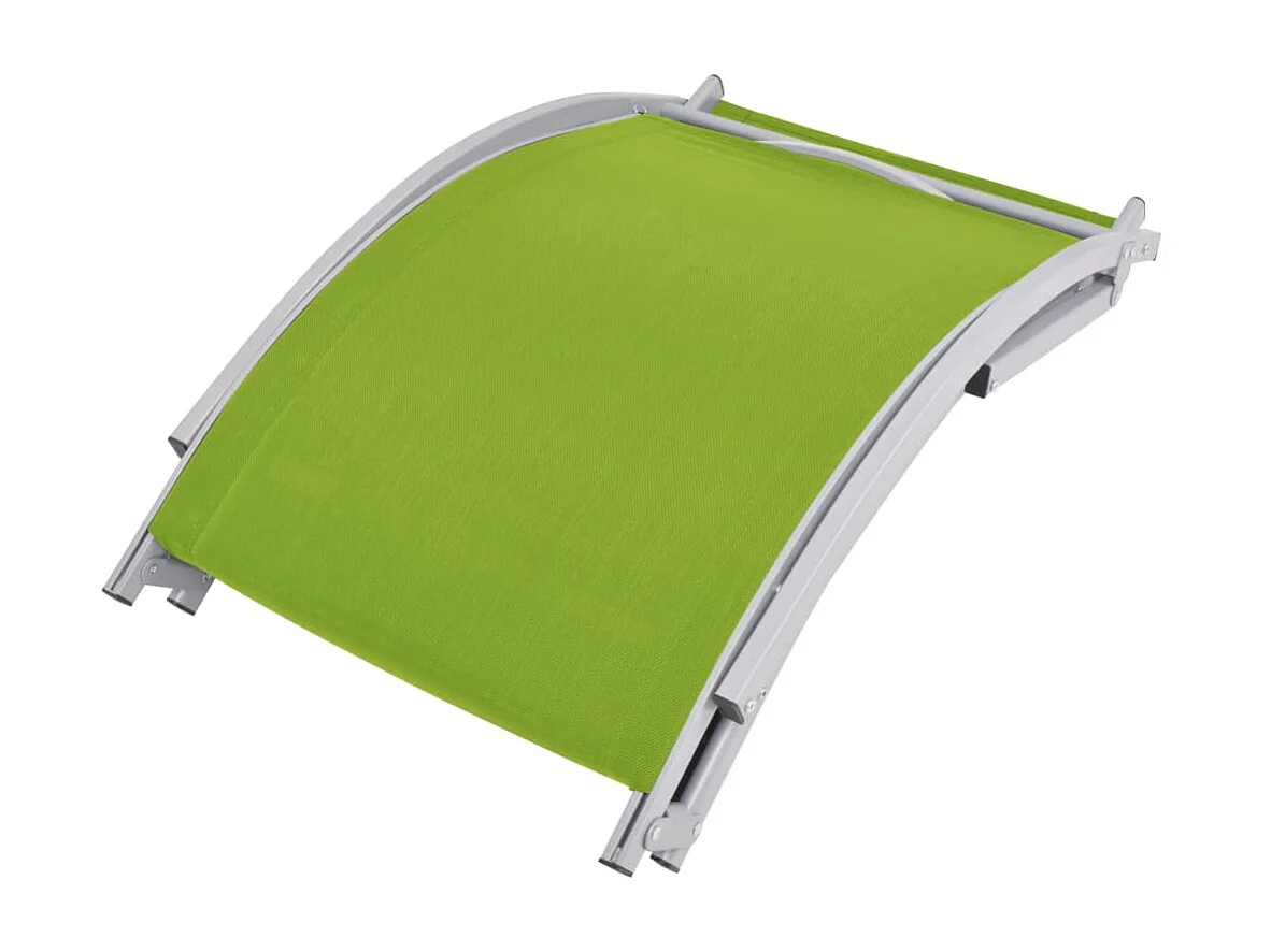 Chaises longues pliables 2 pcs Vert Textilène