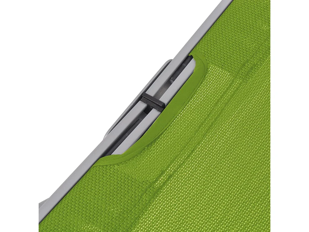 Chaises longues pliables 2 pcs Vert Textilène