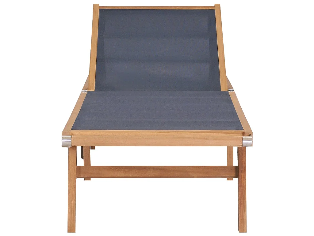 Sedie a sdraio pieghevoli con ruote 2 pz. Teak e Textilene