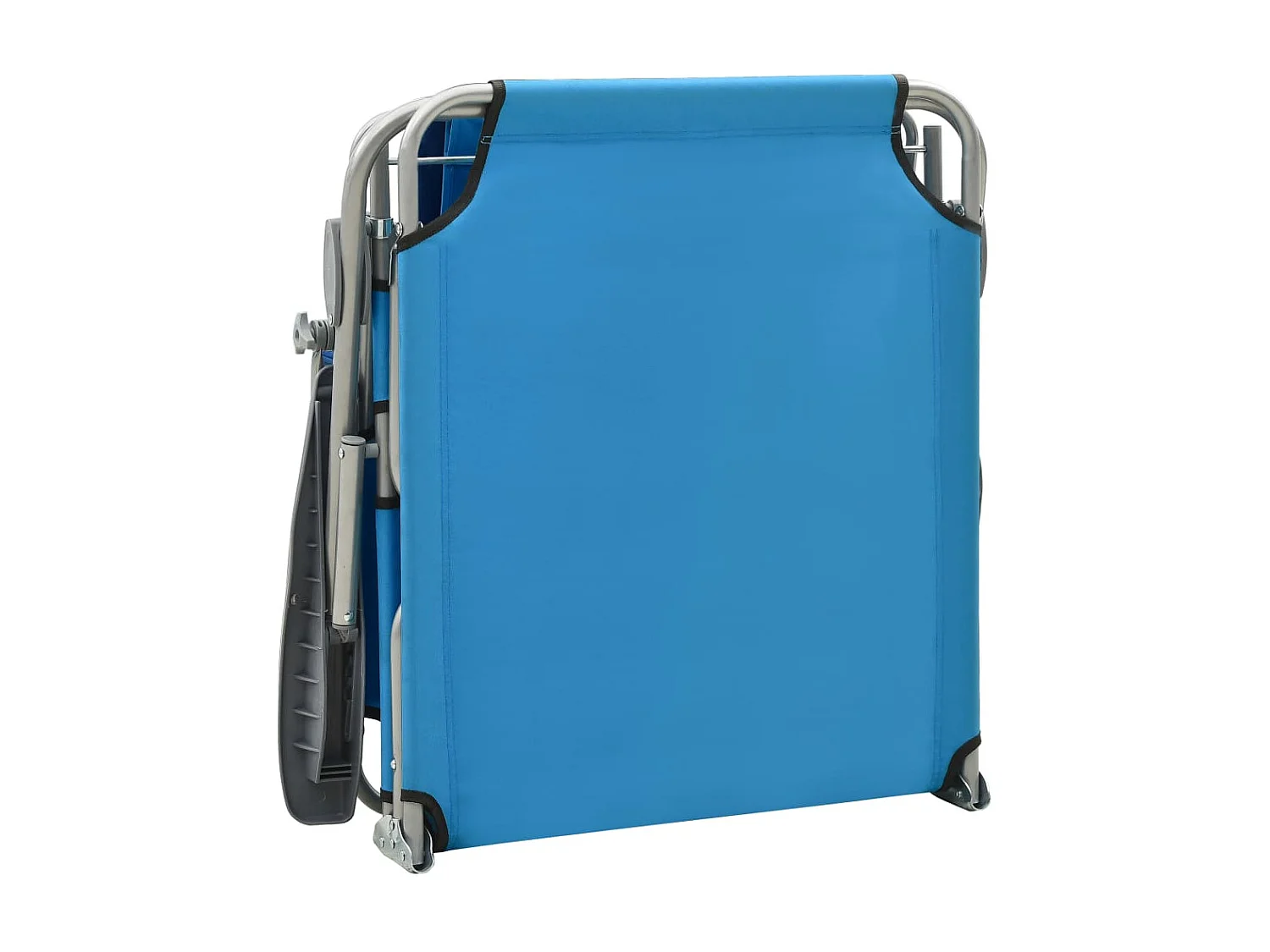 Chaise longue avec auvent Acier Bleu