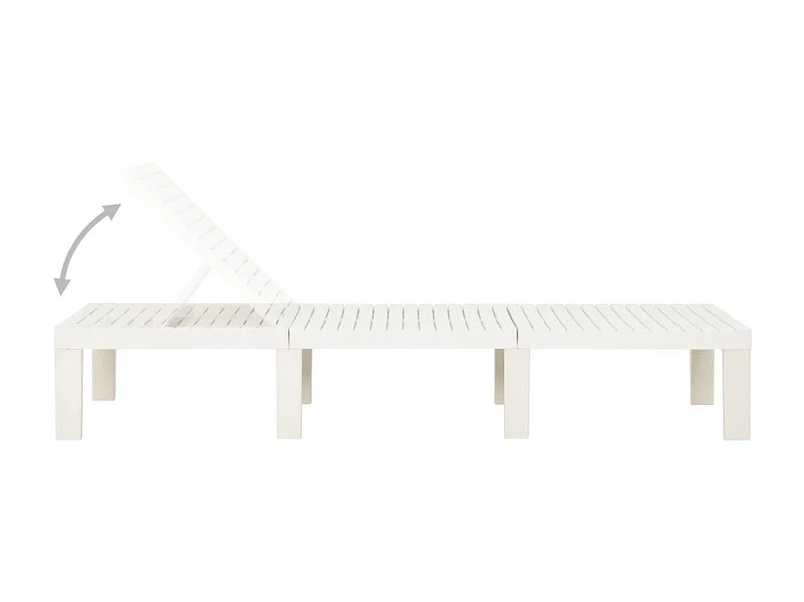 Chaise longue Plastique Blanc