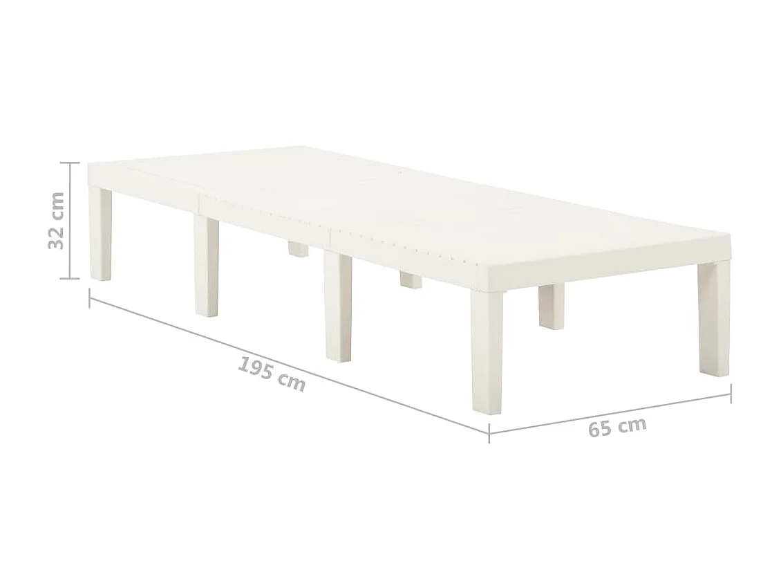Chaise longue Plastique Blanc