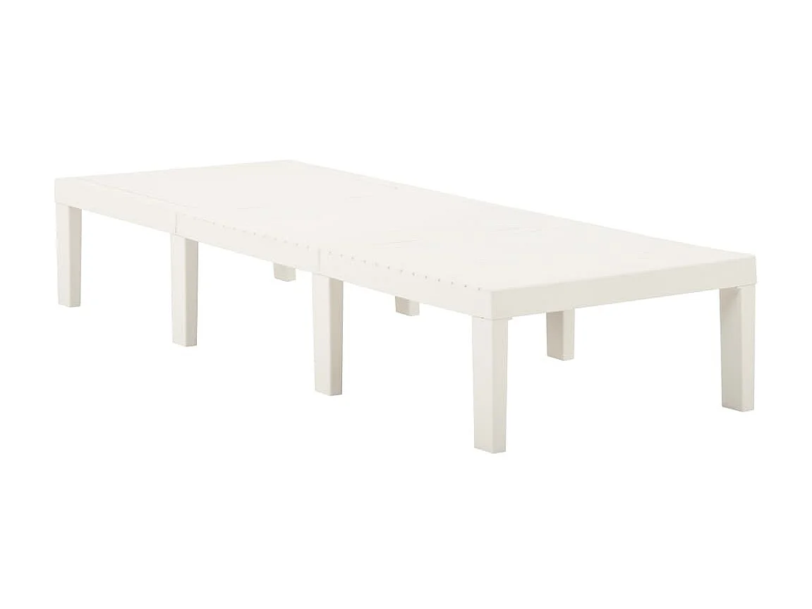 Espreguiçadeira de plástico branco