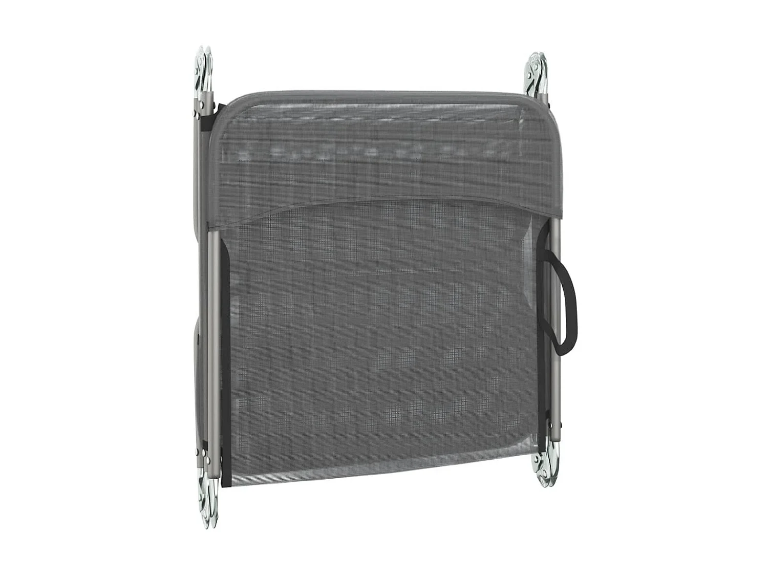 Chaises longues pliables 2 pcs gris textilène et acier