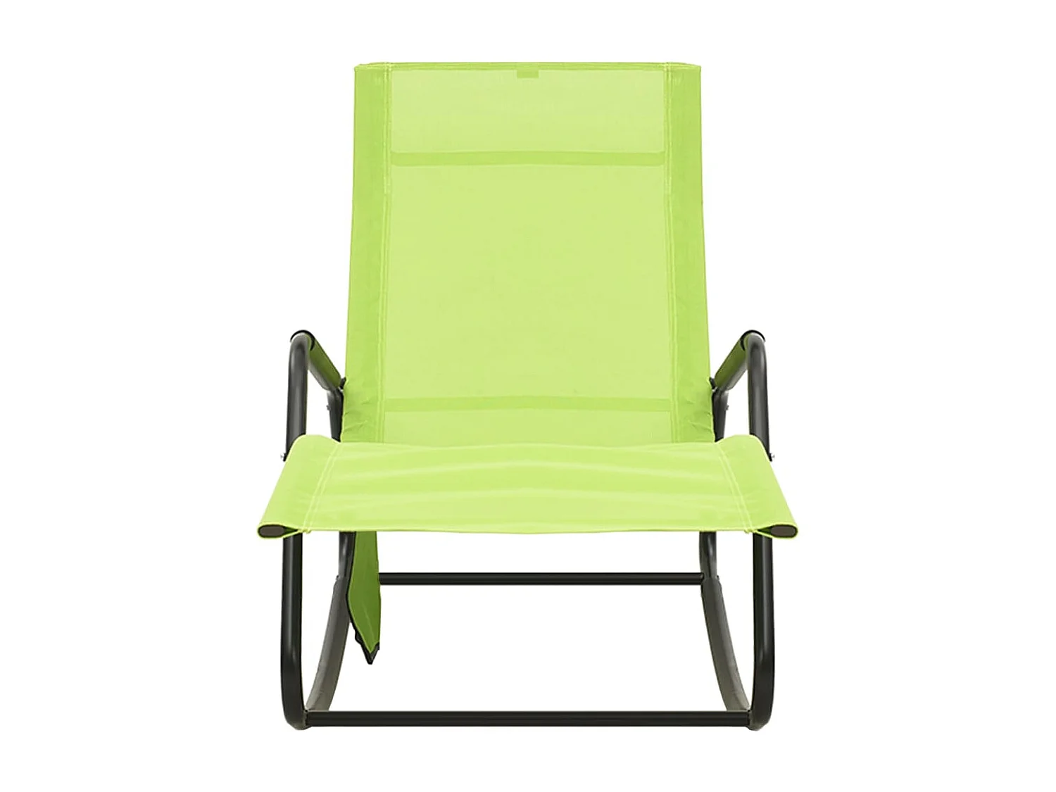 Chaise longue Acier et textilène Vert