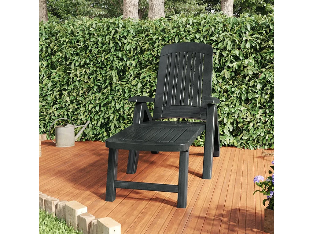 Chaise longue pliable Polypropylène Vert