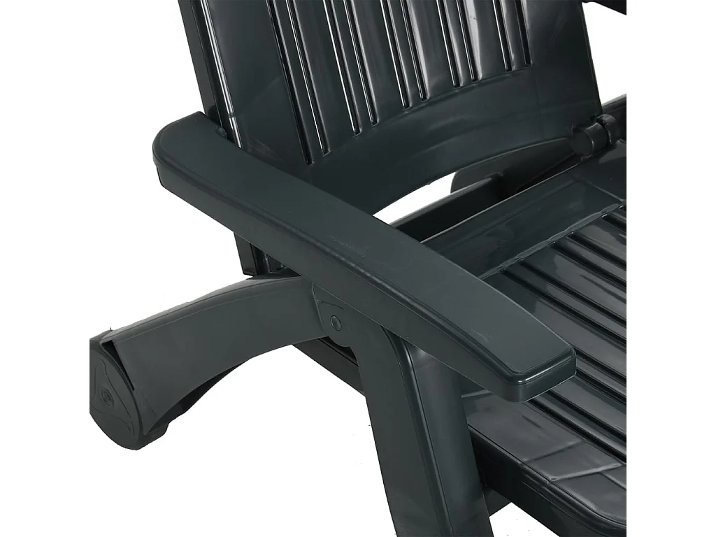 Chaise longue pliable Polypropylène Vert