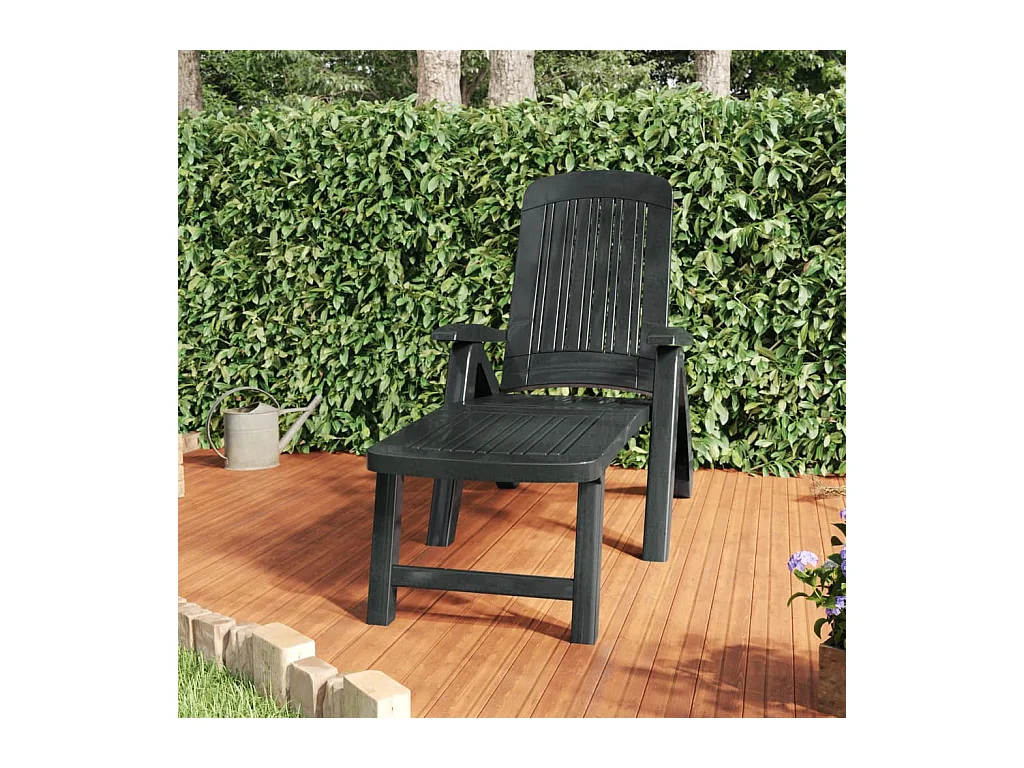 Chaise longue pliable Polypropylène Vert