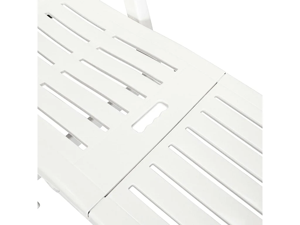 Chaise longue avec repose-pied Plastique Blanc
