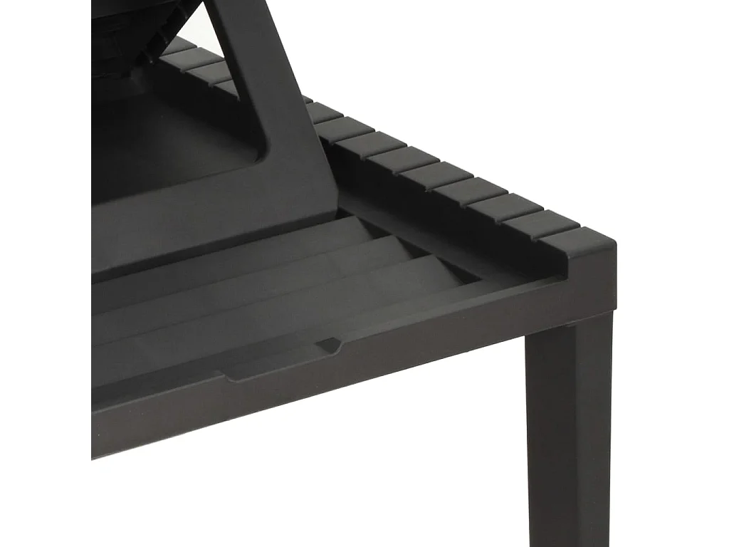 Poltrona lounge con cuscino in Plastica Antracite