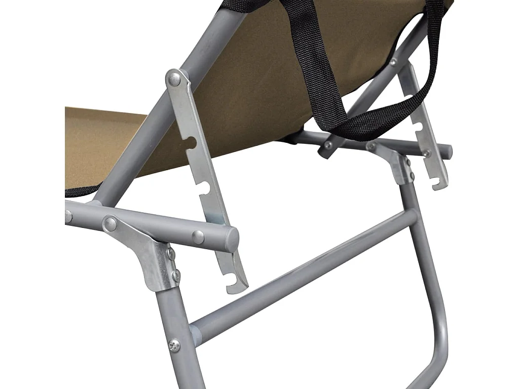 Poltrona lounge pieghevole con tettuccio Steel Taupe