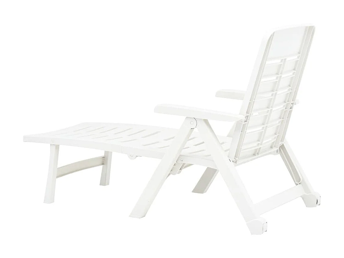 Chaise longue pliable Plastique Blanc