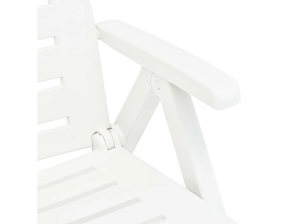Chaise longue pliable Plastique Blanc