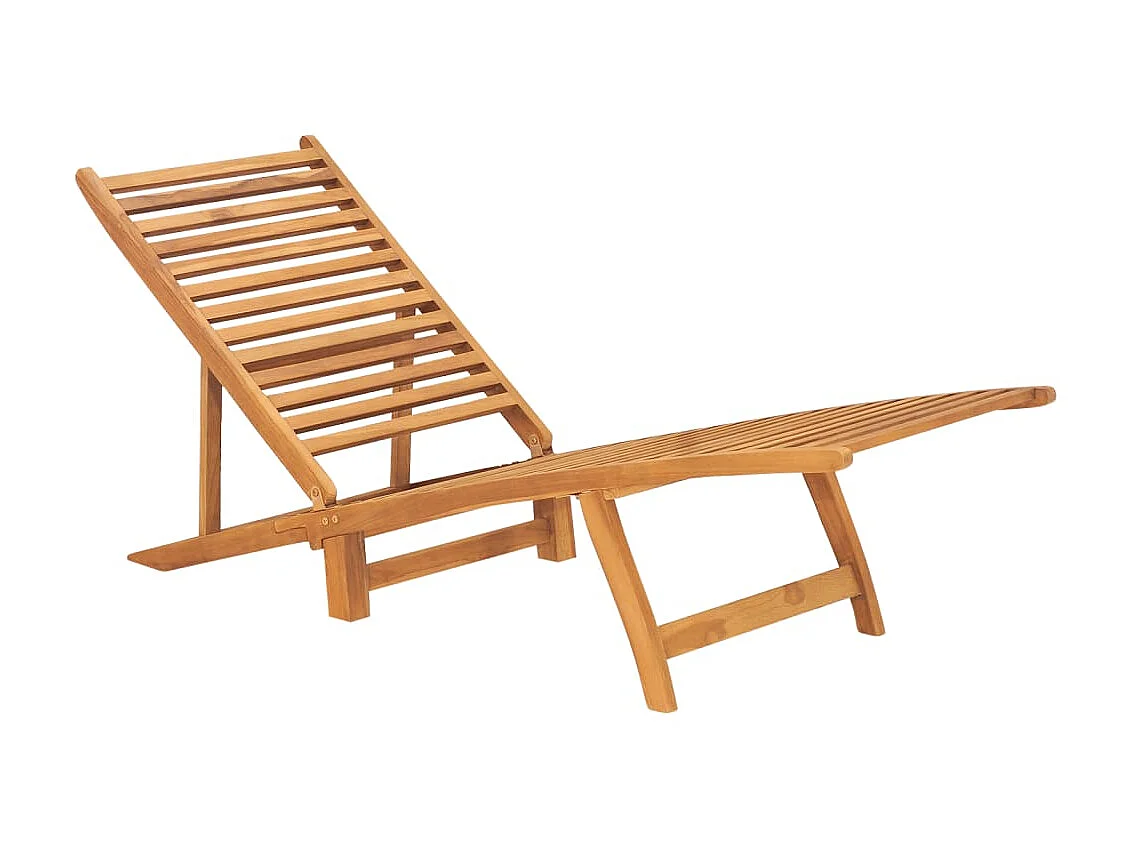 Chaise longue Bois de teck solide