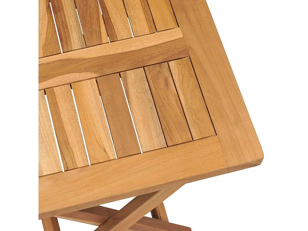 Chaise longue avec table Bois de teck solide