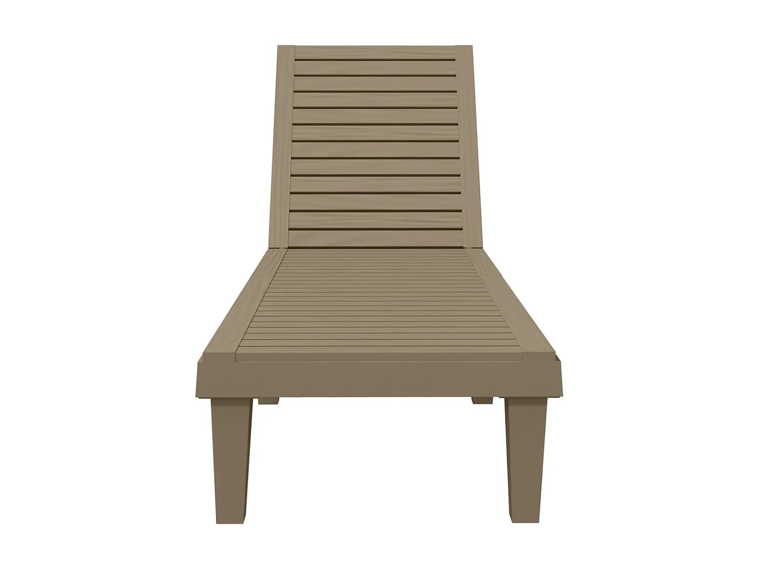 Chaise longue marron clair 155x58x83 cm polypropylène