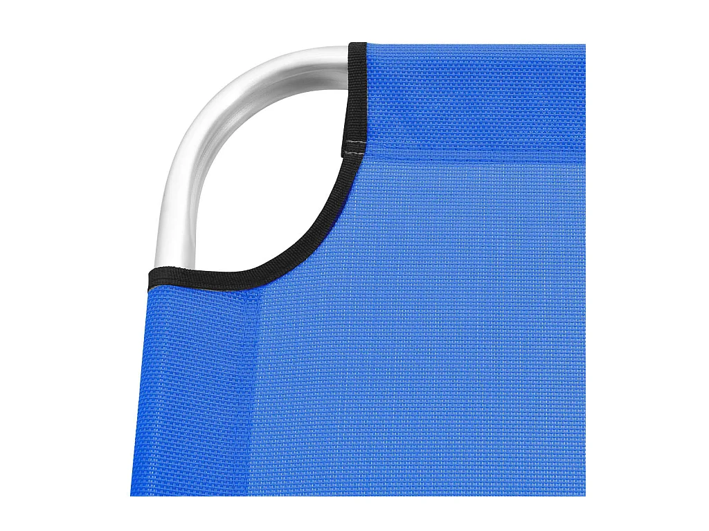Extra hoge opvouwbare loungestoel voor senioren Blauw Aluminium