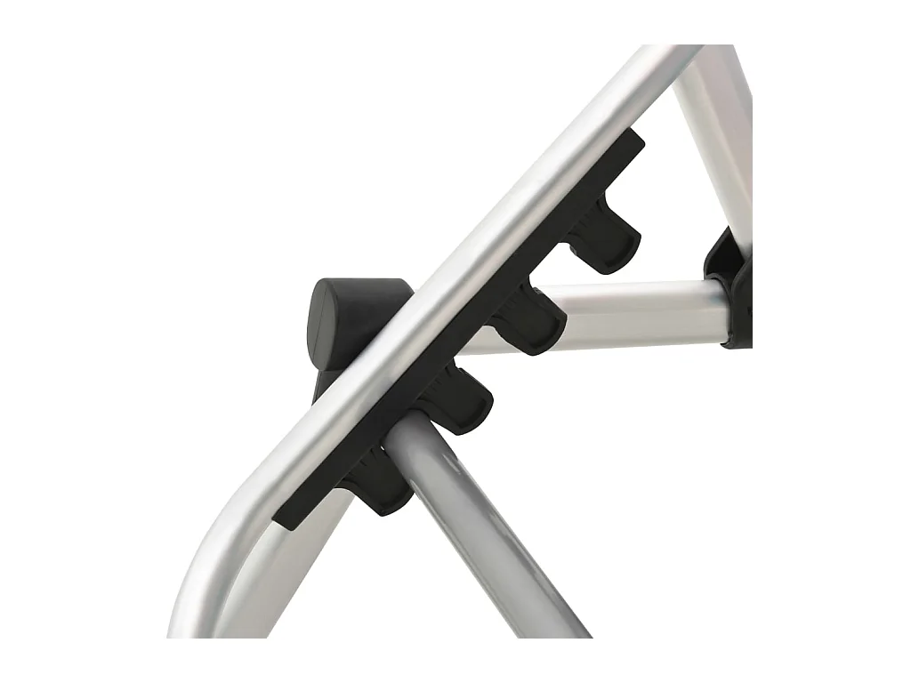 Extra hoge opvouwbare loungestoel voor senioren Blauw Aluminium