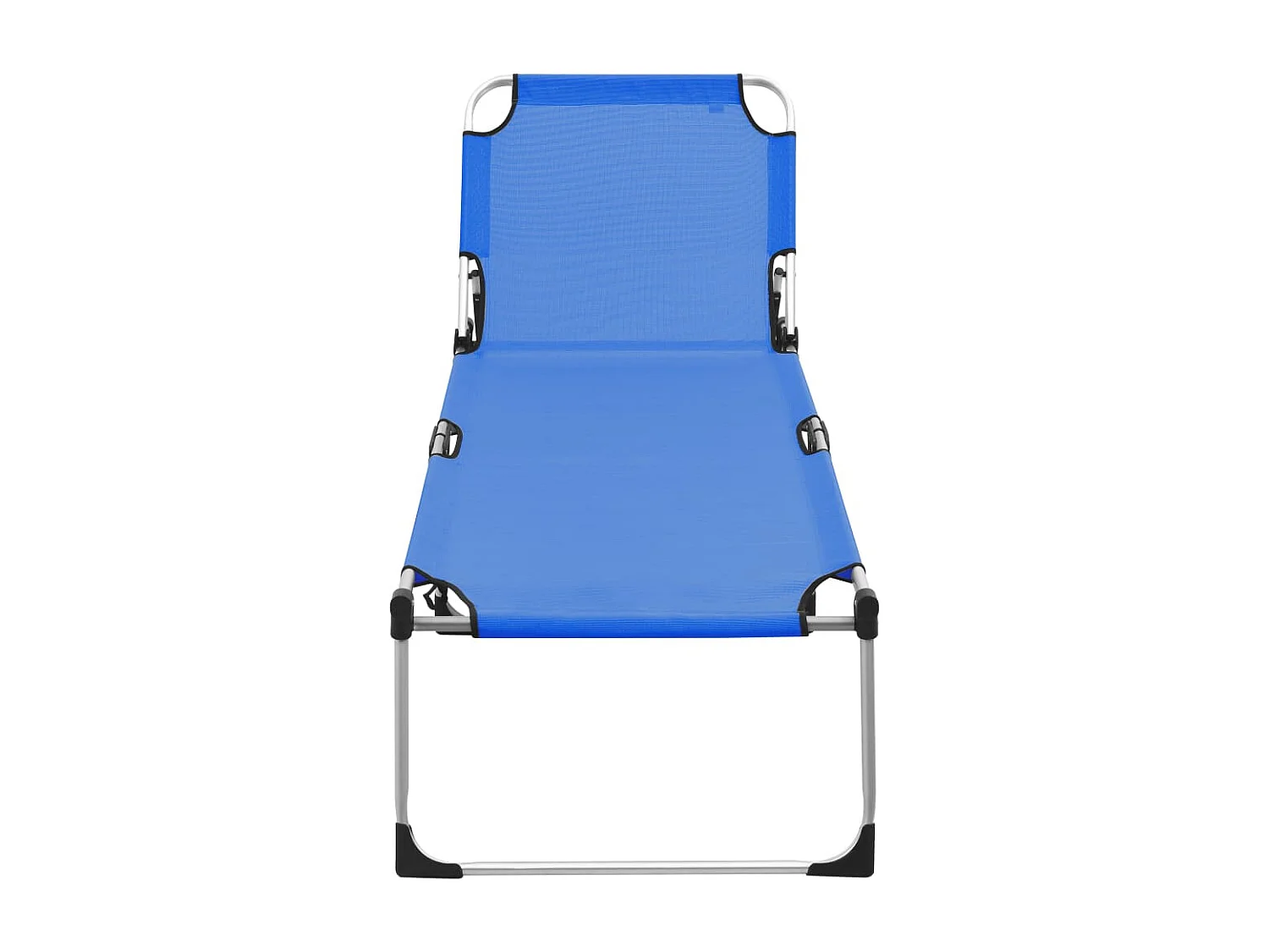 Poltrona dobrável extra alta para idosos Azul Alumínio