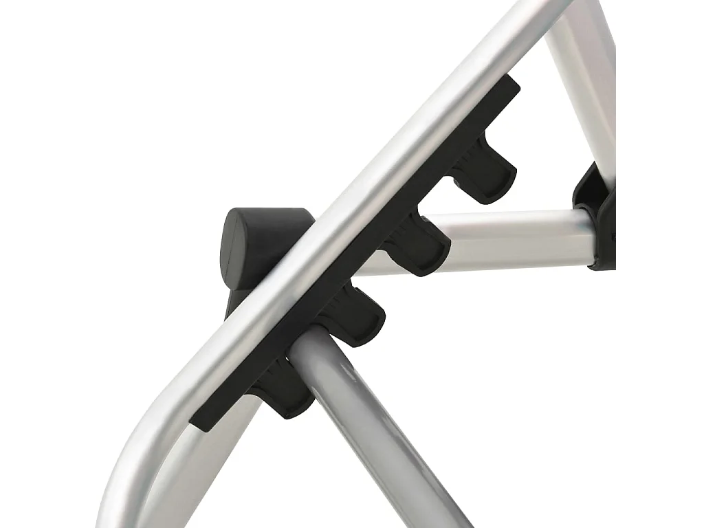 Poltrona dobrável extra alta para idosos Azul Alumínio