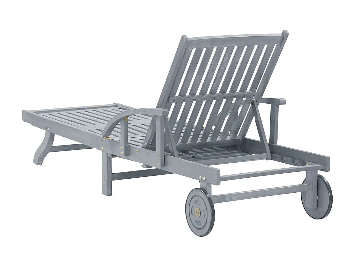 Sillón de jardín con cojín Madera maciza de acacia