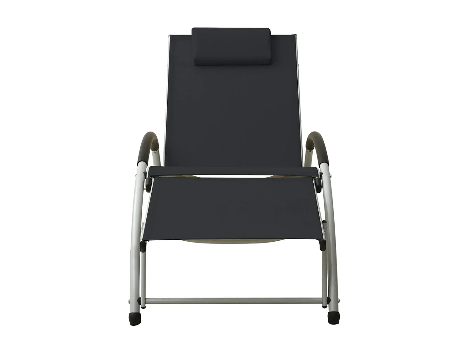 Poltrona lounge con cuscino in Textilene Nero