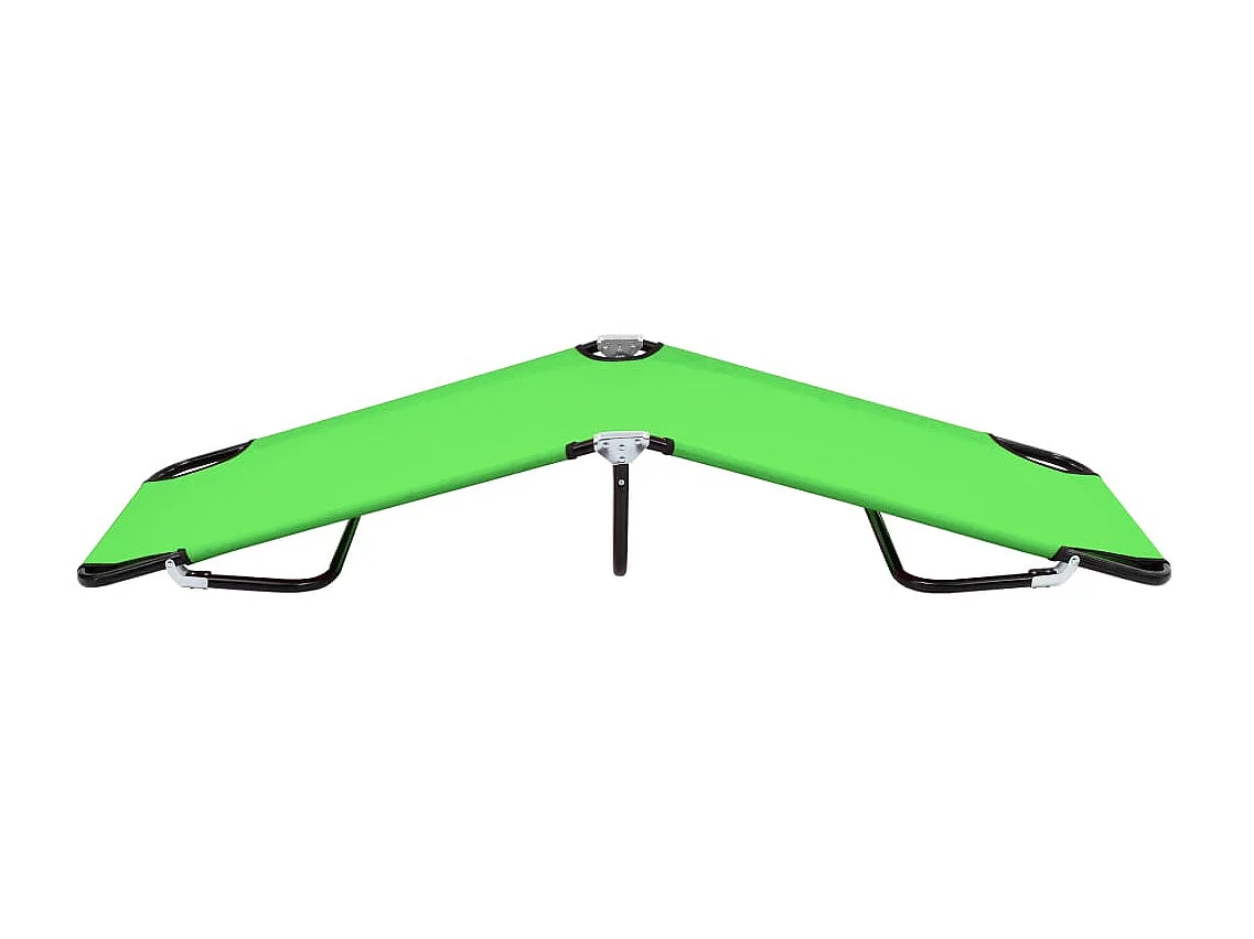 Chaise longue pliable Acier Vert
