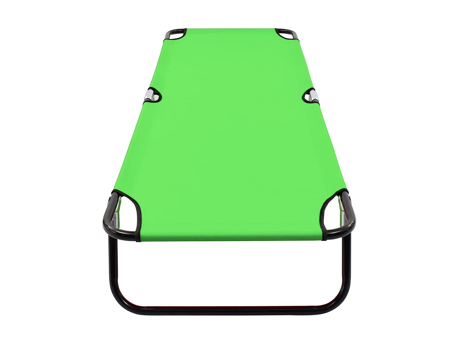 Chaise longue pliable Acier Vert