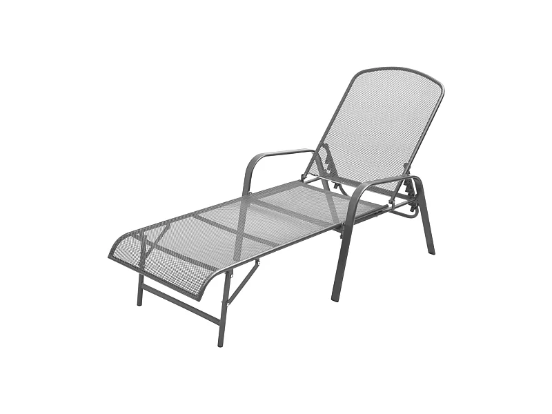 Anthrazitfarbener Loungesessel aus Stahl