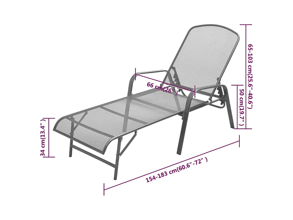 Anthrazitfarbener Loungesessel aus Stahl