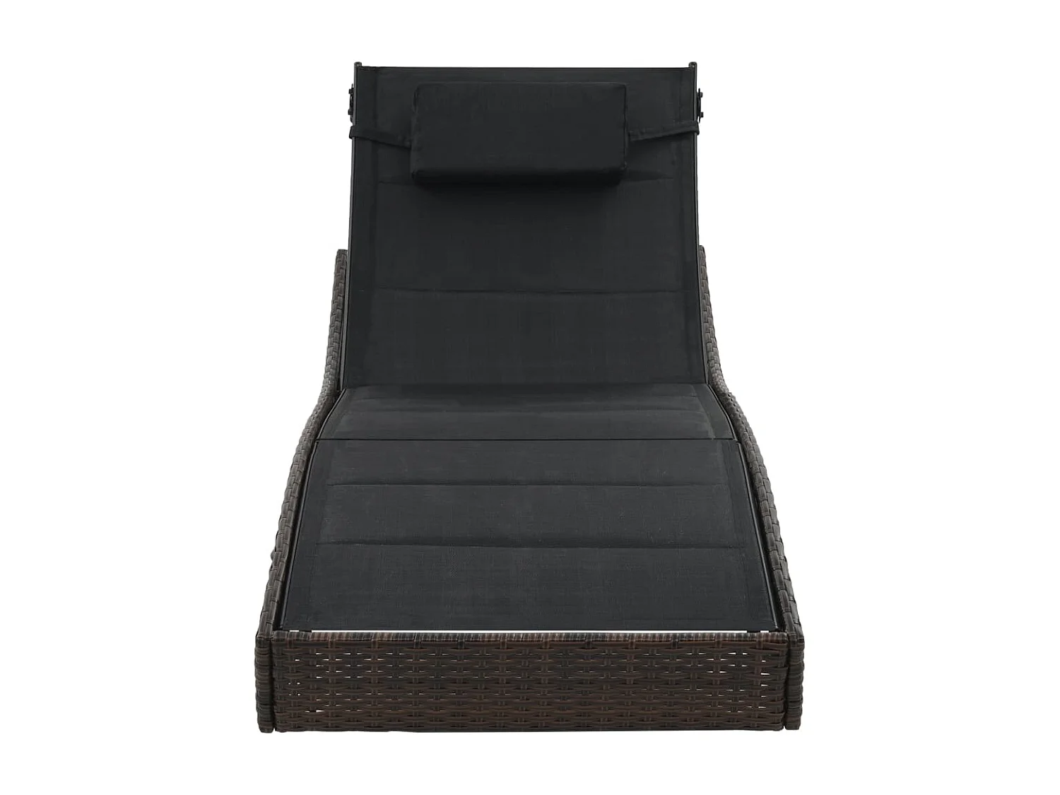 Poltrona lounge Resina intrecciata e Textilene Marrone