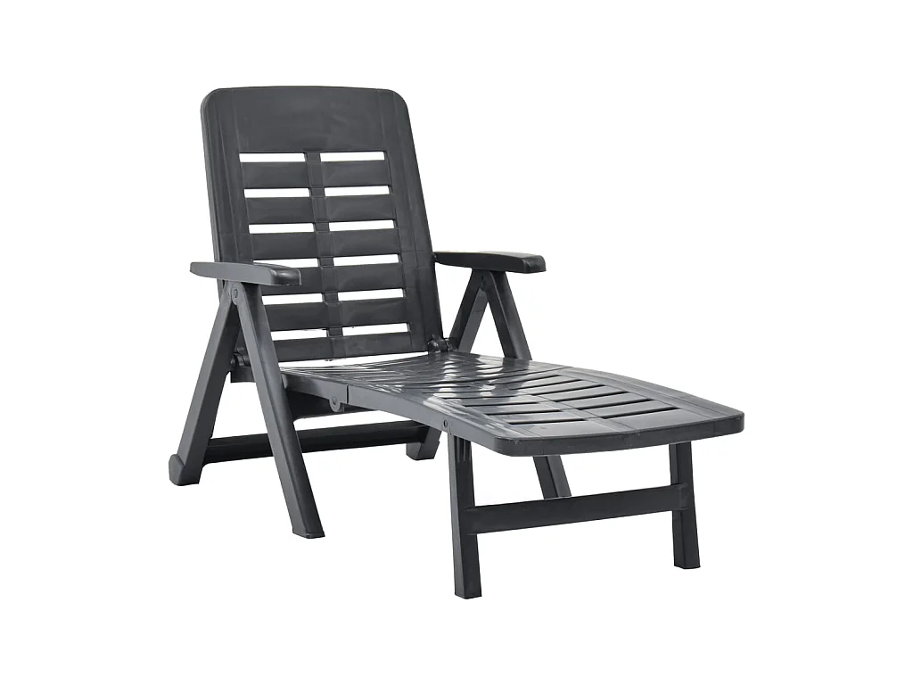 Chaise longue pieghevole in Plastica Antracite
