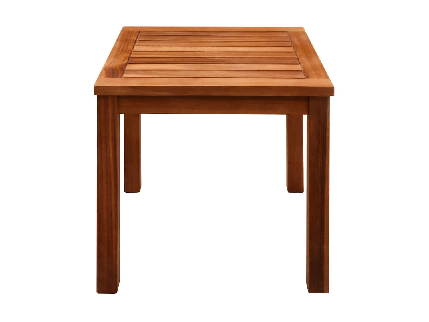 2 Loungesessel und Tisch aus massivem Akazienholz und Textilene