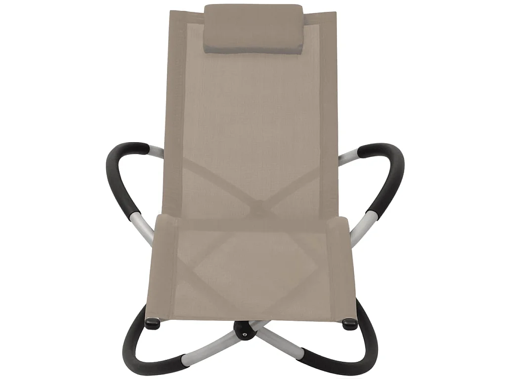 Poltrona lounge da esterno geometrica Steel Taupe