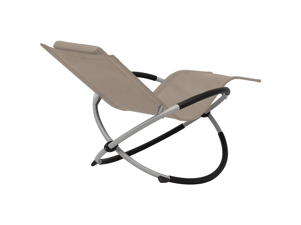 Poltrona lounge da esterno geometrica Steel Taupe